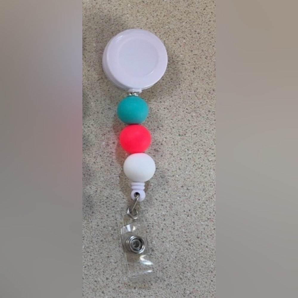 Colorful Beaded Badge Reel